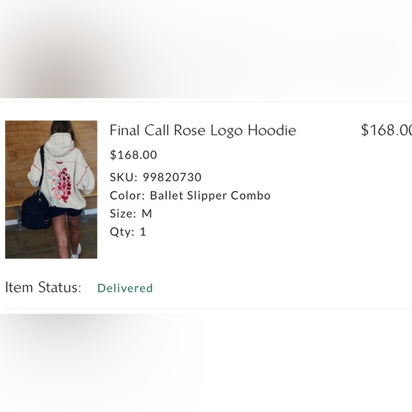 Free People final call rose hoodie - Picture 2 of 3